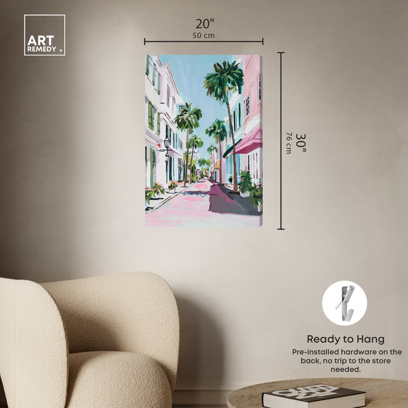 Down the Avenue, Toile tendue, H 30 po x l 20 po