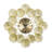 Arev Golden Elegance 45 cm Metal Wall Clock - Silent & Modern