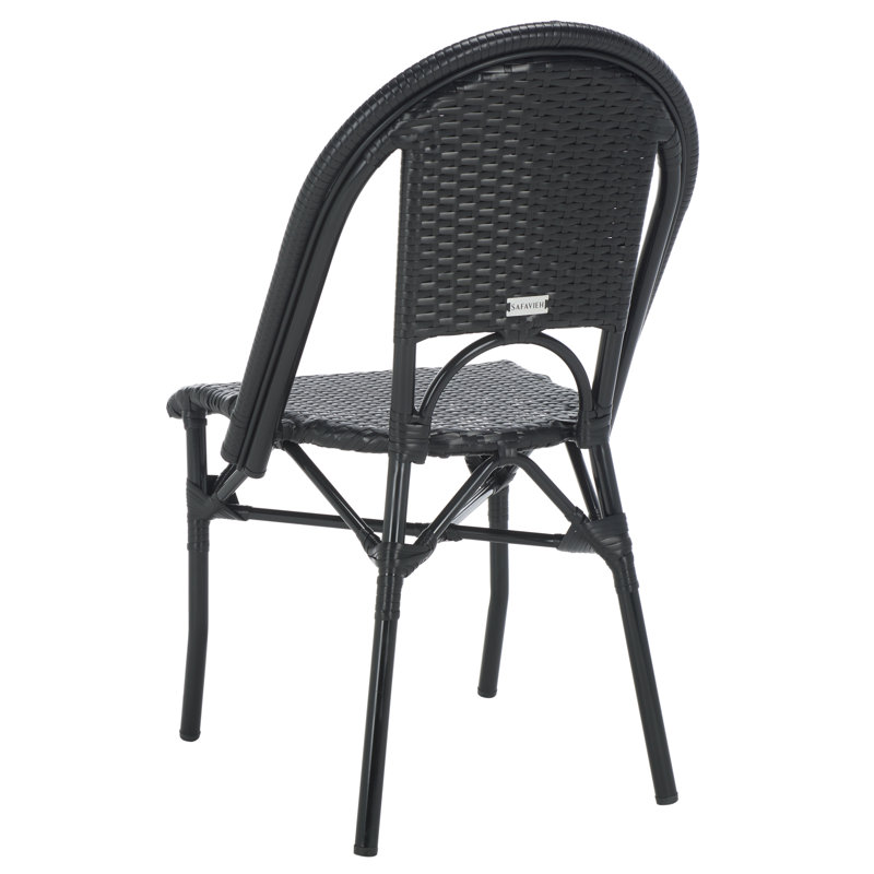 Torino Outdoor Dining Side Chair, Black/Black