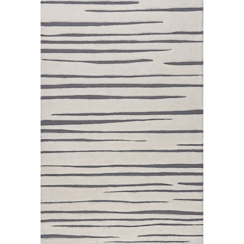  Tapis rayé en laine Studio, Tapis de couloir 2 pi 6 po x 8 pi