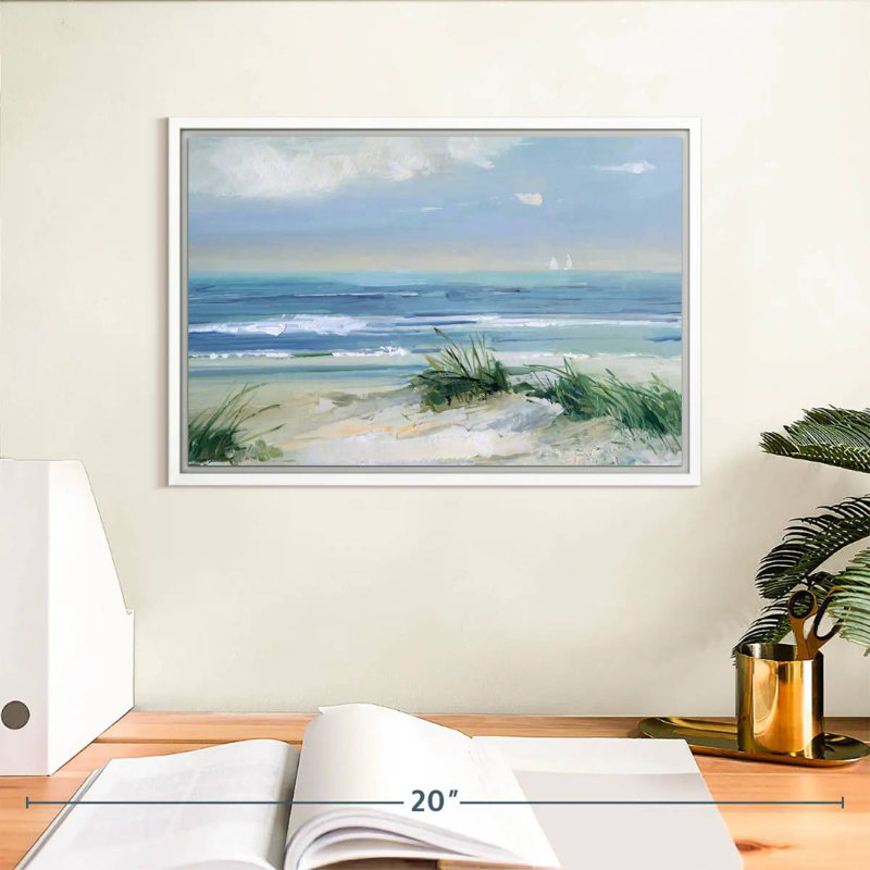 Brises côtières, Cadre flottant blanc, 13 po x 9 po