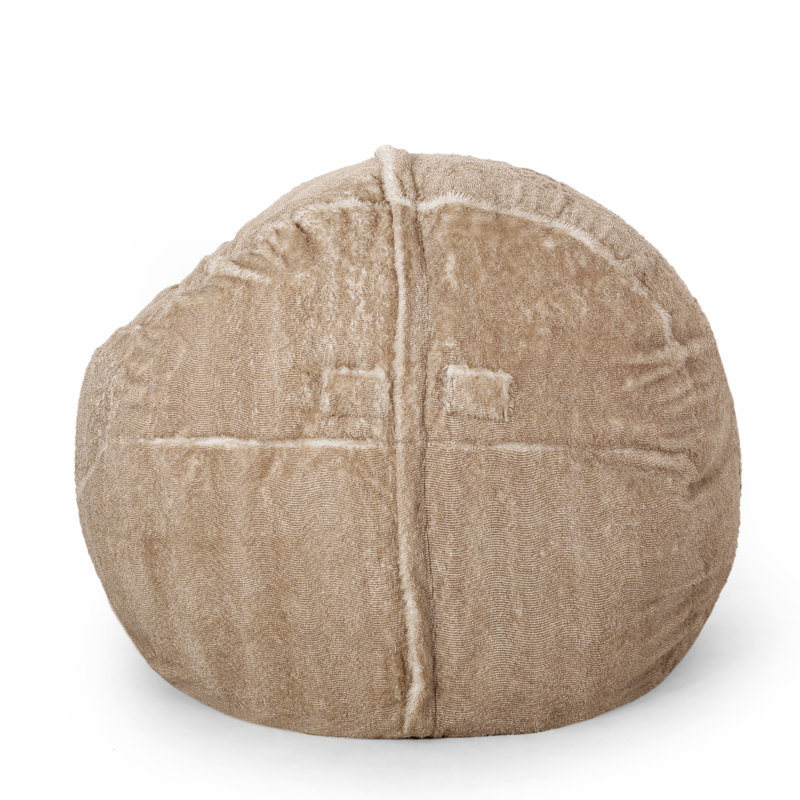 Pouf rond en fausse fourrure 5 pieds