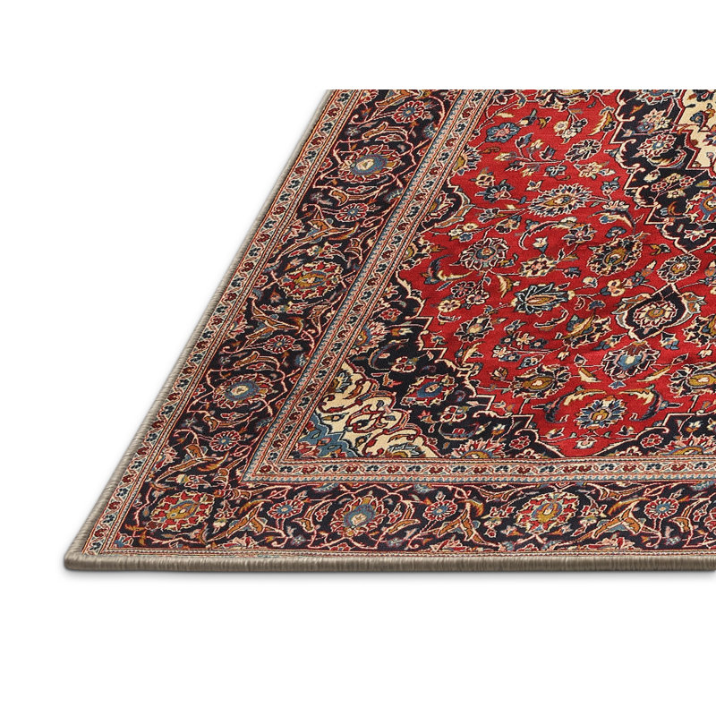 Tapis traditionnel rouge / bleu Salt Creek, Rectangle 2 pi x 3 pi