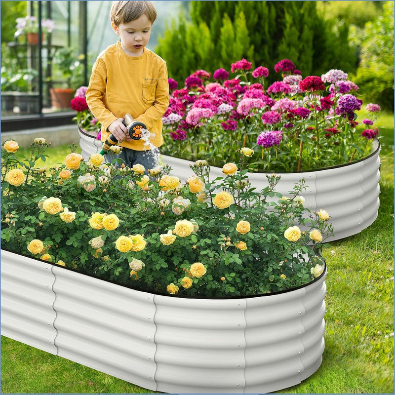 Planter, Beige, 61cm H x 182.9cm W x 91.4cm D