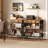 Ansen 37.8" Rolling Kitchen Island with Storage and Power Outlet