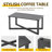 2-Piece Wicker Patio Conversation Set With Cushions & Coffee Table-1069142060