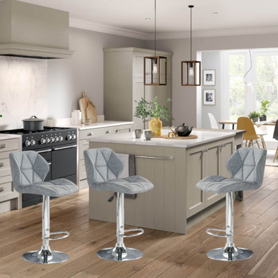 Swivel Upholstered Adjustable Height Counter Stool