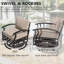 Fauteuil pivotant et coulissant avec ensemble de conversation en aluminium pour 10 personnes Ilonka-902581284