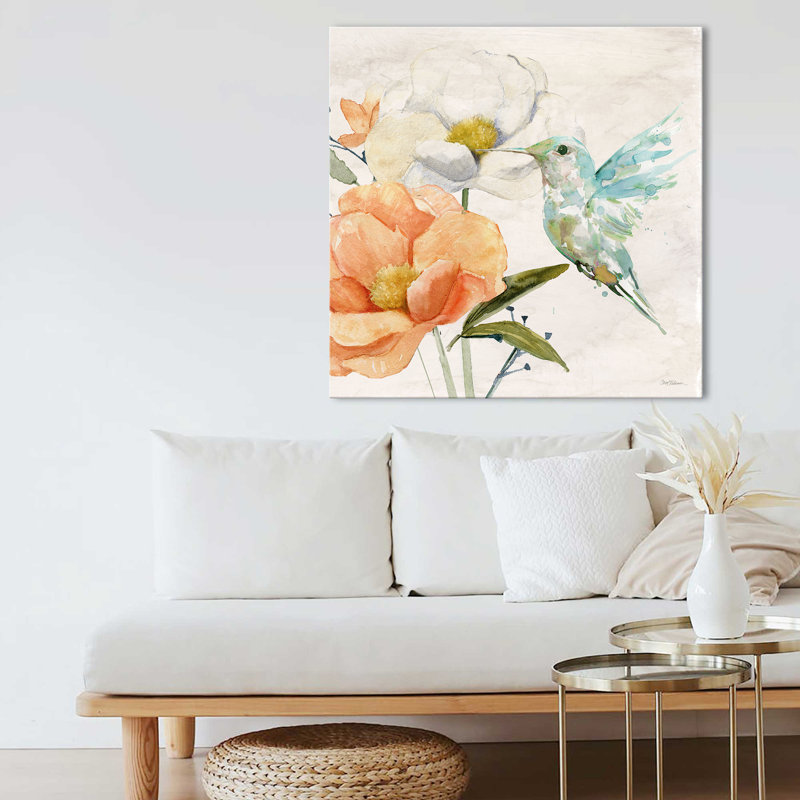 "Hummingbird I" par Carol Robinson, reproduction sur toile, H 28 po x l 28 po x P 1,5 po