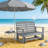 Durable HDPE Outdoor Glider Bench with Comfortable Seating and Weather-Resistant Design for Patio Relaxation-798475834