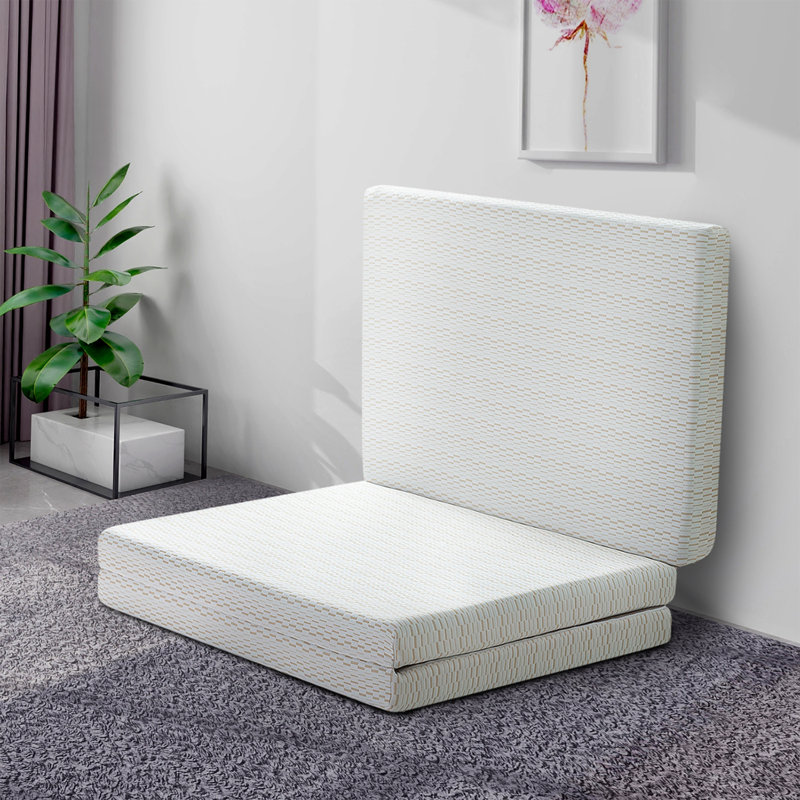 Matelas Bridlington en mousse à mémoire de forme pliable de 3 pouces, matelas pliable portable avec housse lavable, Twin