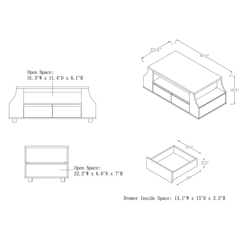Decatur Single Coffee Table
