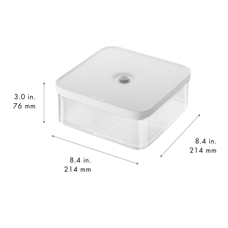 ZWILLING Fresh & Save Cube Box, Plastic, Airtight Dry Food Storage Container, 2-Piece Large Cube Set, 1.7-qt