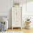 53.5" Tall Kitchen Pantry Storage Cabinet, Mid Century Modern Sideboard Buffet Cabinet, Retro Storage Cabinet With Doors And Drawers For Entryway Hallway Living Room Kitchen Garage, Antique White-2020092917