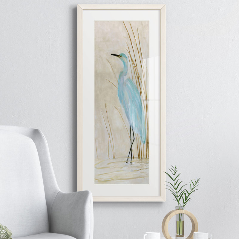 Peinture sur papier encadrée, Blanc