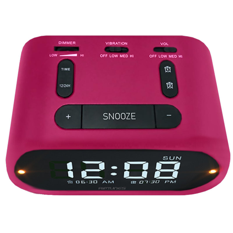 Horloge de table numérique, Rose