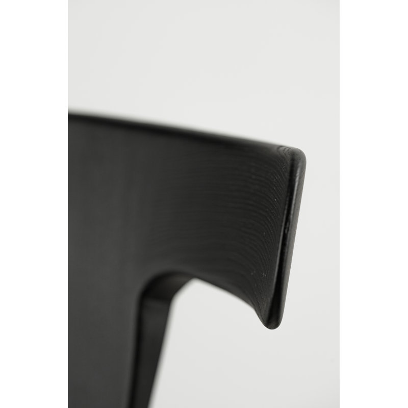 Anvil Chair With Back, Matte Black, Bar Stool (31” Seat Height)