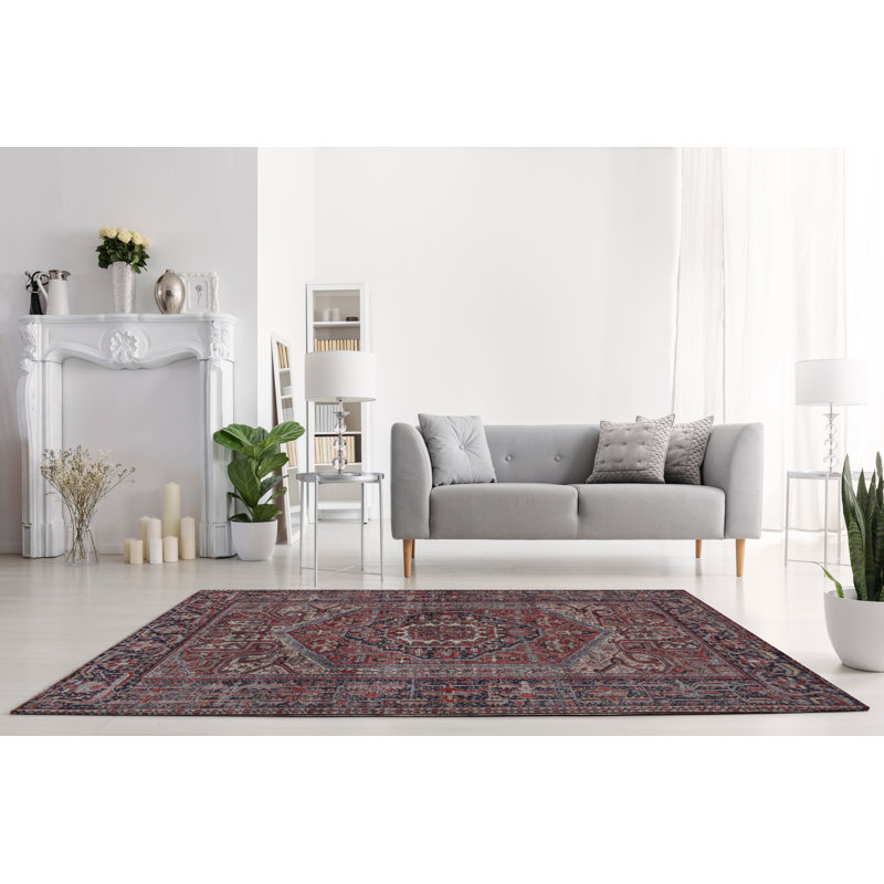 Alesio Oriental Machine Printed Area Rug, Rectangle 120 x 180cm