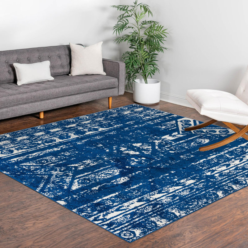 Gusman Geometric Indoor Rug, Square 9'10"