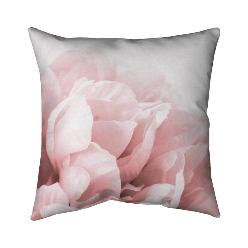 Peony flower dream - 18"x18" Outdoors Throw pillow - Spun poly - Print on demand