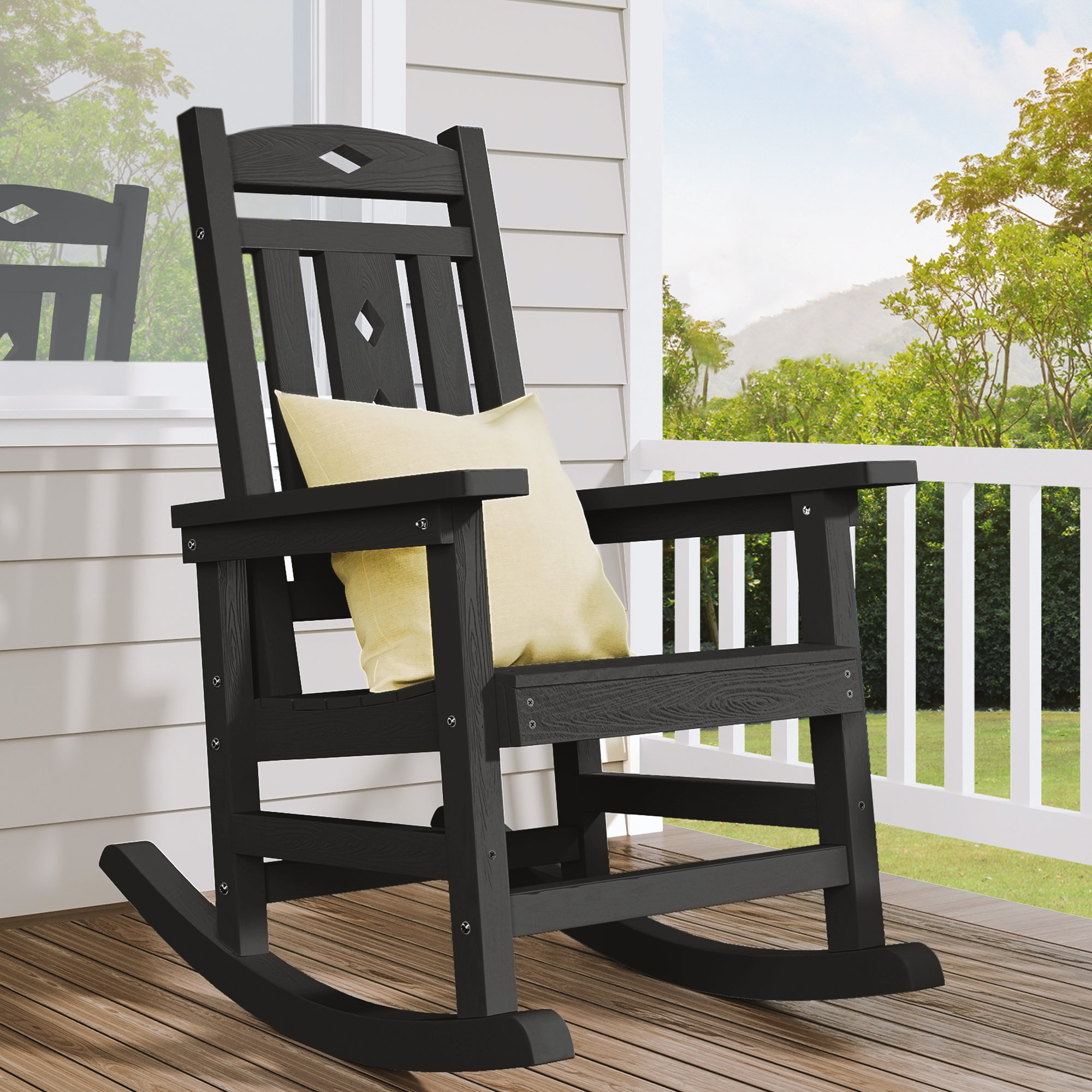 Lark Manor Outdoor Alizay Rocking Plastic Chair & Reviews - Wayfair Canada