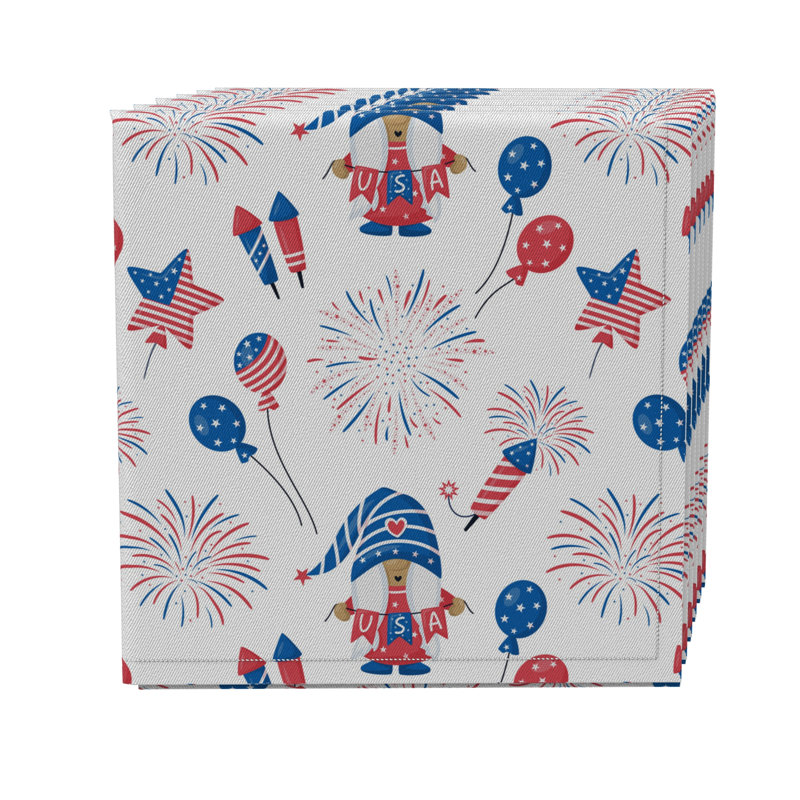 Cotton Twill Abstract Square Napkin