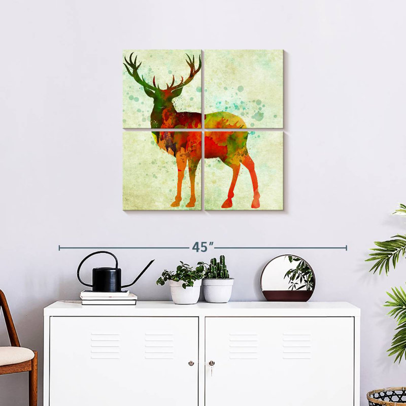 Brampt Deer Abstract, 26" H x 26" W