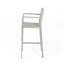 Tabourets 29,50 "avec structure en aluminium antirouille argenté, ensemble de 2