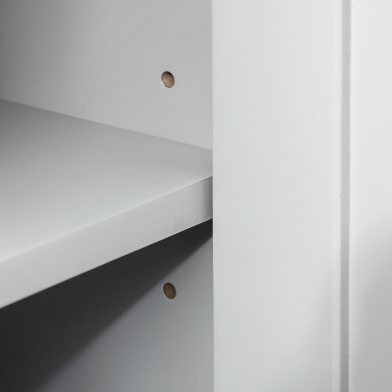 Armoire de rangement sous le lavabo, armoire grise avec tablette réglable, pour un rangement optimal