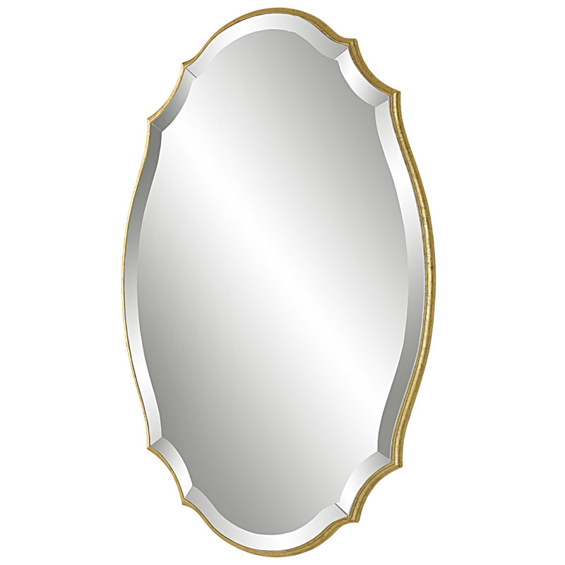 Miroir d'appoint Ikumi, Lightly antiqued/Gold leaf, 30 po x 19,9 po