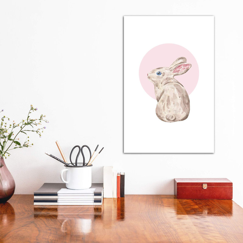 Lapin - impression d'art graphique, Toile tendue, Aucun mat, H 26 po x l 18 po x 1,5 po