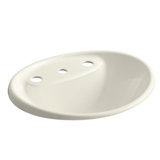 Tides Metal Oval Drop-In Bathroom Sink with Overflow