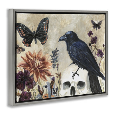 Cadre d'Halloween avec cadre flottant et papillons, design par Sara Culpepper