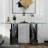 60 Inch Clear Glass Console Table Sofa Table With Mirrored Silver Geometric Base For Entryway Hallway Living Room
