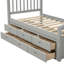 Lit plateforme avec rangement Coverson, lit en bois massif avec 6 tiroirs-544457435