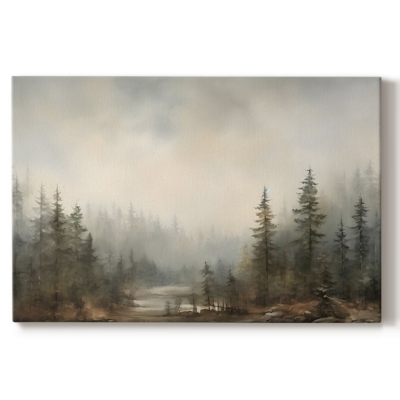 Paysage rétro -DCCD XXXV sur toile, H 13 po x l 19 po