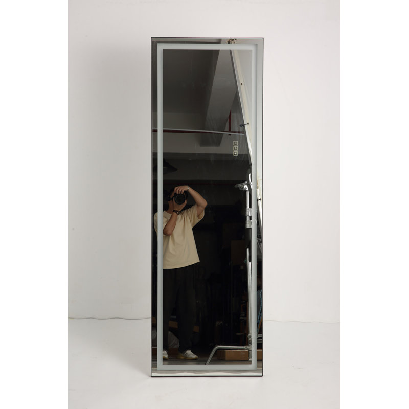 LED Mirror Full Length Mirror With Lights Wide Standing Tall Full Size Mirror For Bedroom
