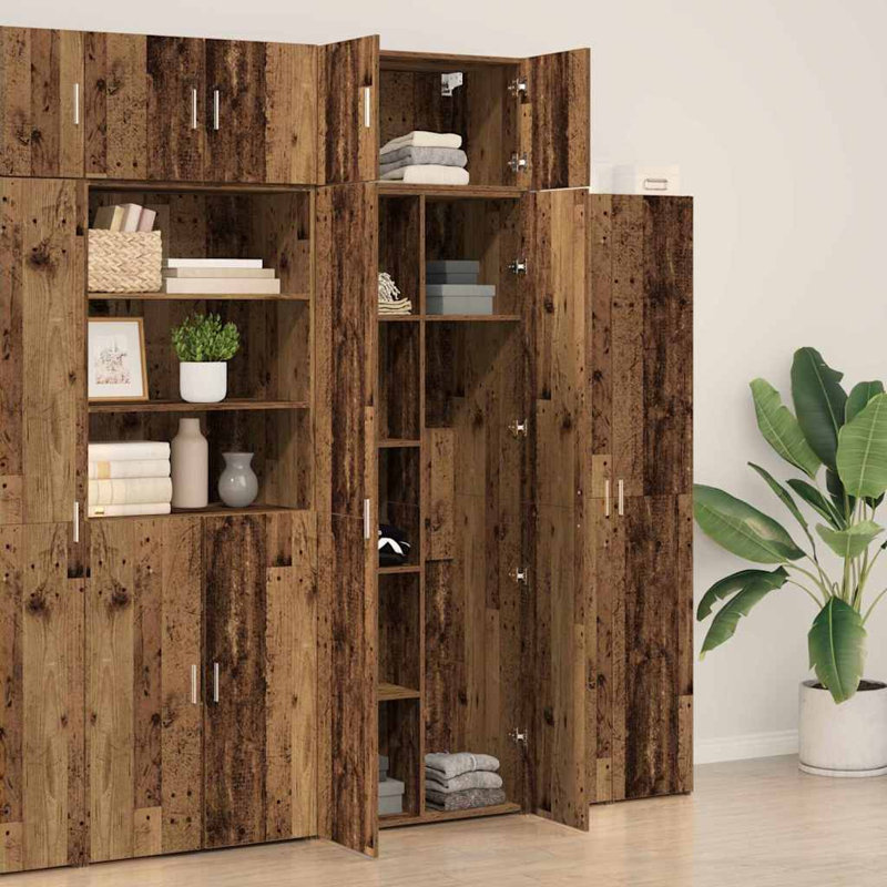 Storage Cabinet 70X42.5X225 Cm Engineered Wood, Brown