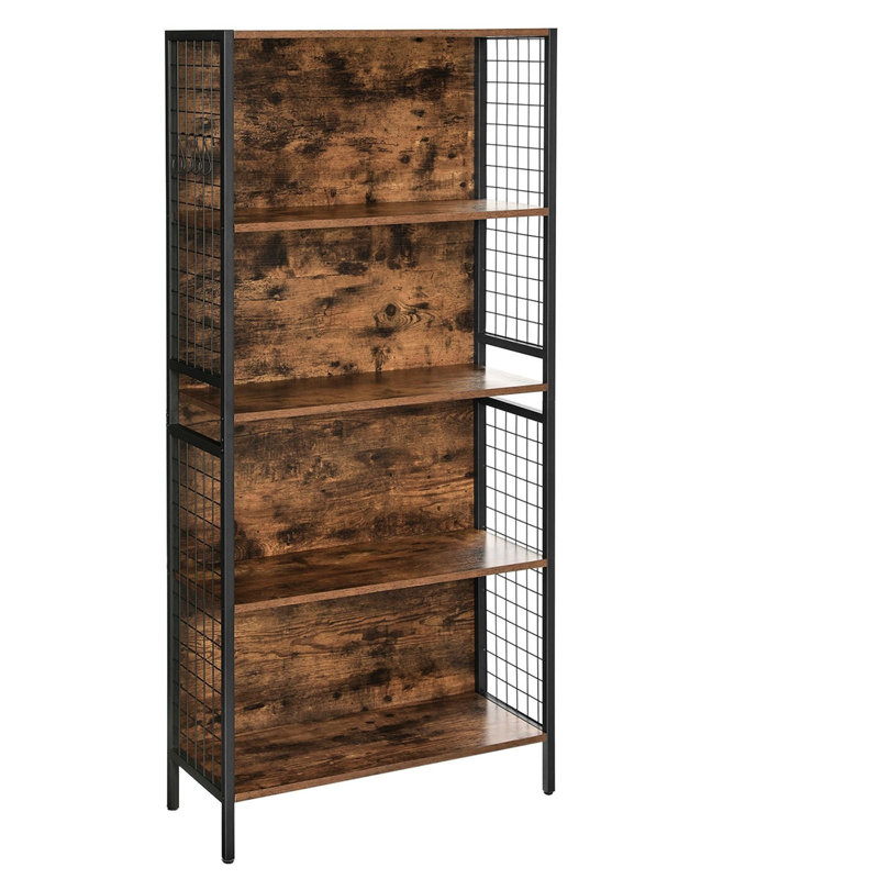 155cm H x 74cm W Metal Geometric Bookcase