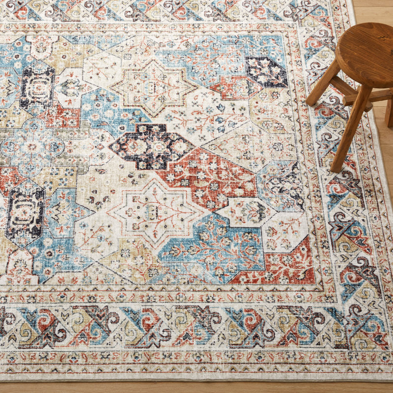 Antique Coastal Cashmere Shag Area Rug, Rectangle 200 x 290 cm