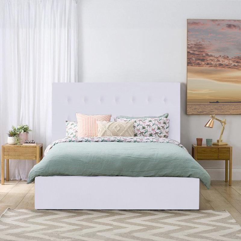 Culai Upholstered Bed, Asphalt, Kingsize (5'), 1 Bed and 1 Storage