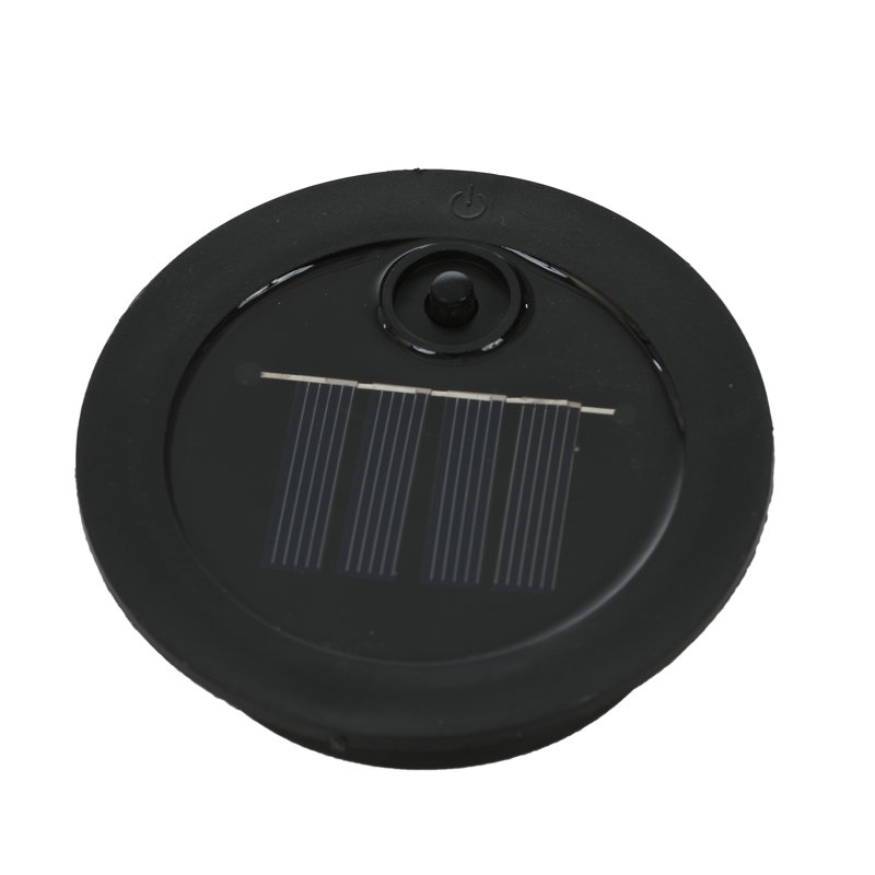 Black Ceramic Solar Powered Outdoor Candle Lantern