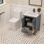 Meuble-lavabo simple 24 po avec plateau en quartz blanc Rooh-101808845-101808846
