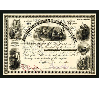 «Manufacturers and Traders Bank», impression encadrée