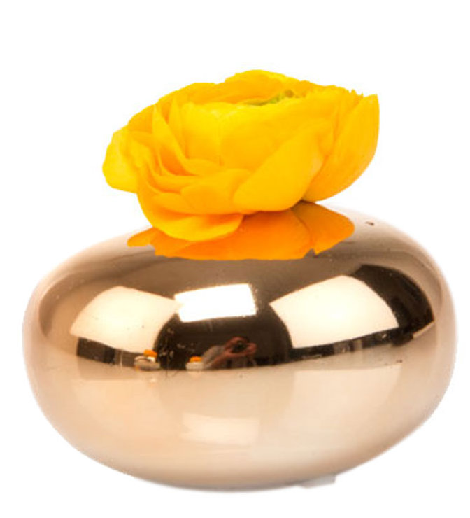 Ceramic Table Vase, Gold