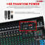 Console de mixage Bluetooth à 5 canaux avec table de mixage audio à 5 canaux et console USB avec effet SPX 24