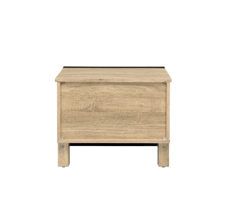 Larrabee Oak and Black 2-drawer Accent Table