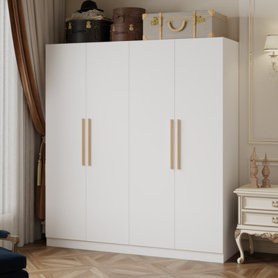Penderie H 71 po x l 63 po à 4 portes avec poteaux suspendus