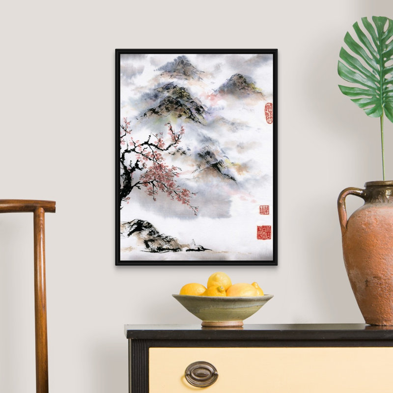 Art mural sur toile, H 32 po x l 24 po x P 1,75 po, Toile avec cadre noir