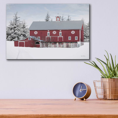 " Red Barn In The Pines " by Lori Deiter